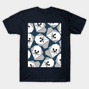 Origami Puppy Dark Blue T-Shirt